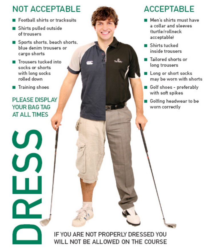 golf course dress code